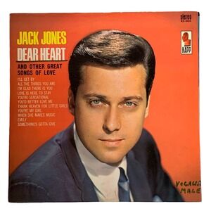 Jack Jones Dear Heart Vinyl LP Record Kapp KS-3415 Stereo Songs of Love Vintage